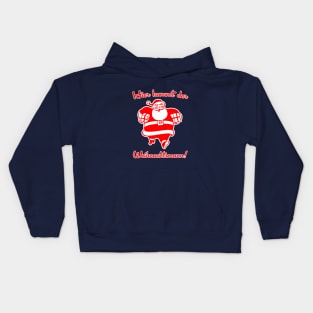 Hier kommt der Weihnachtsmann! Kids Hoodie